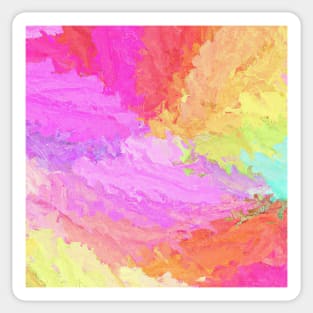 Abstract Watercolor pastel paint colorful merging and mixing Sticker